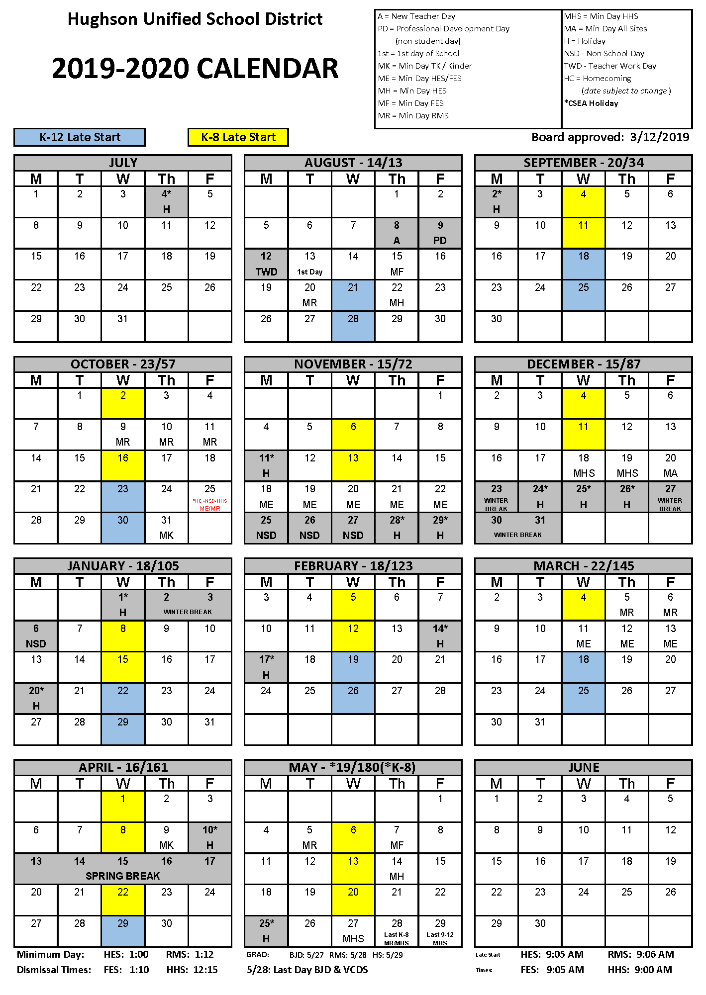 York U Calendar 2020 Calendar Printables Free Templates