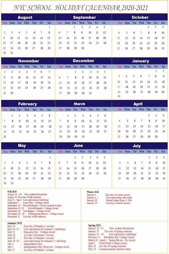 Nyc Doe Calendar 202021 Pdf / Nyc Doe Per Session Calendar 2021