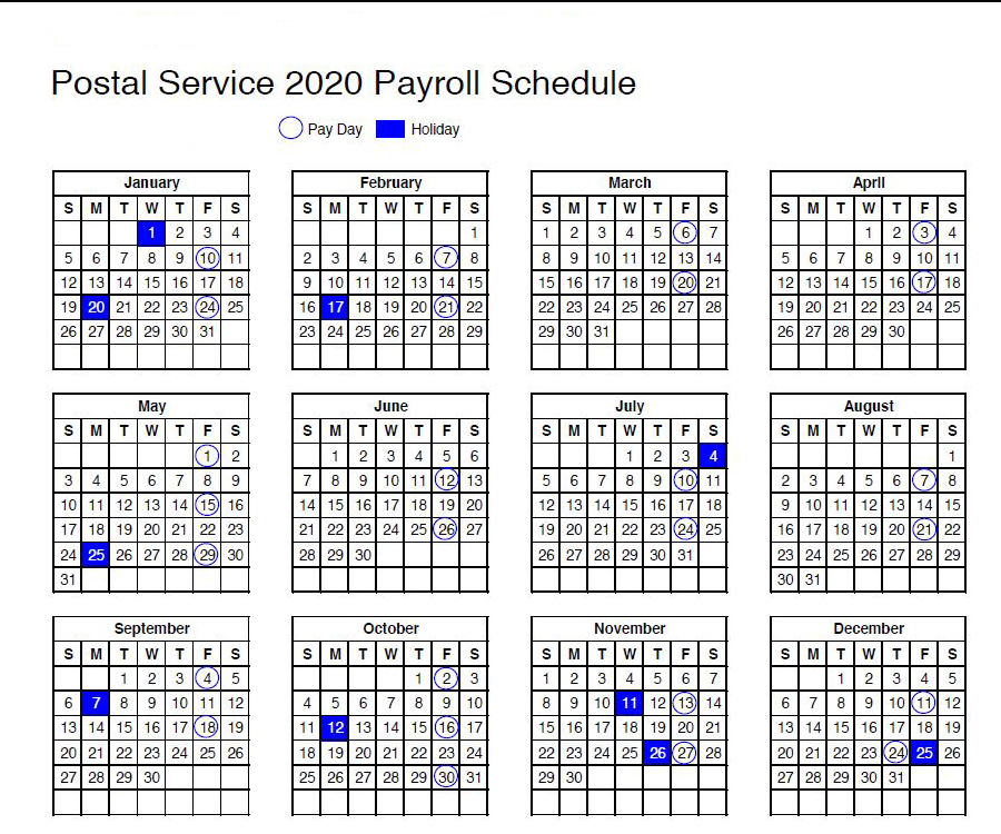 Paydays | Usps News Link