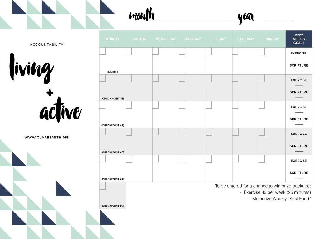 Pinemily Grasser On Blog | Active, Blank Calendar