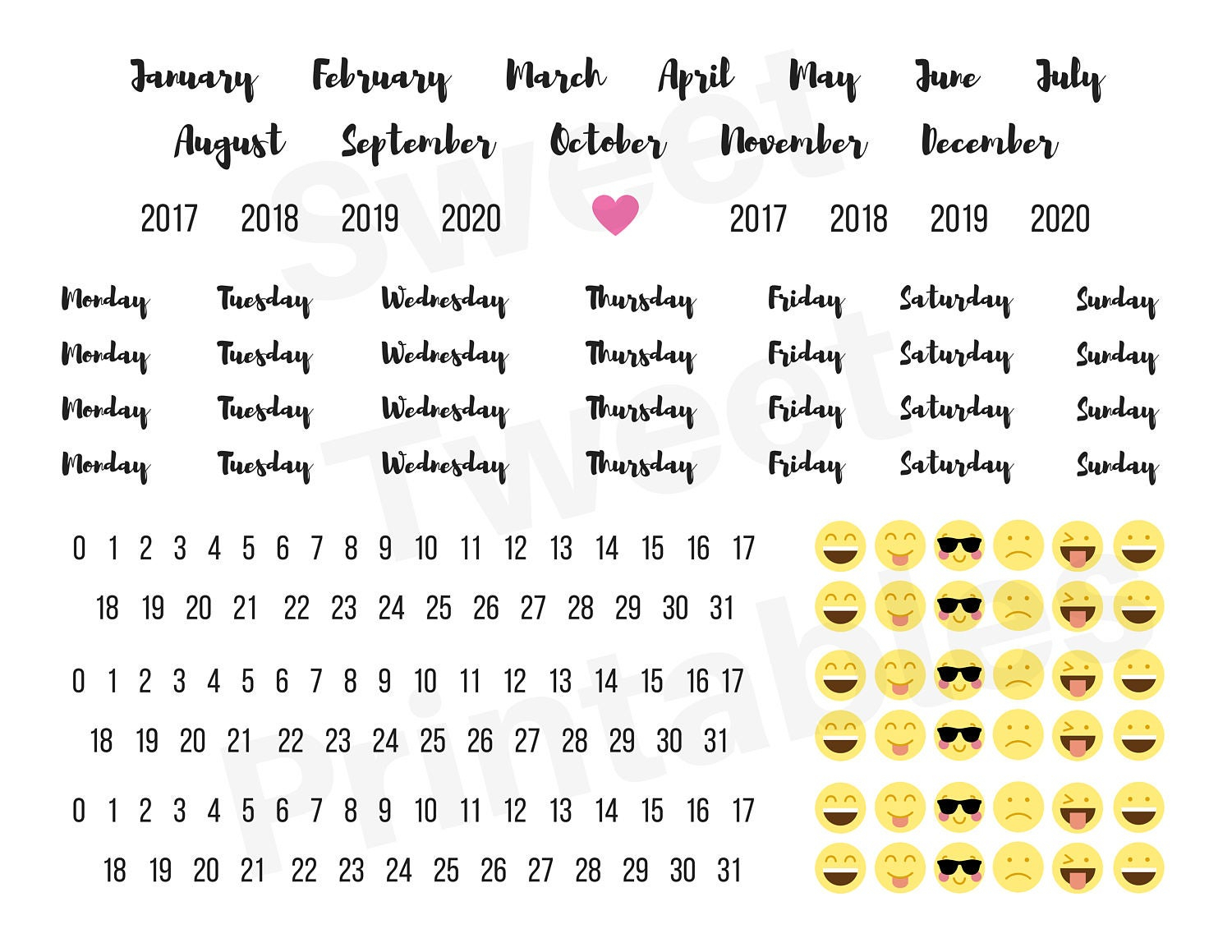 Planner Stickers Printable Stickers Printable Planner