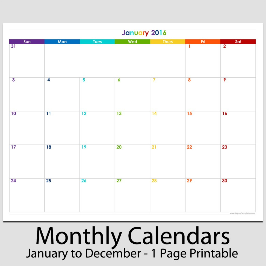 Printable 8.511 Blank Calendar | Example Calendar