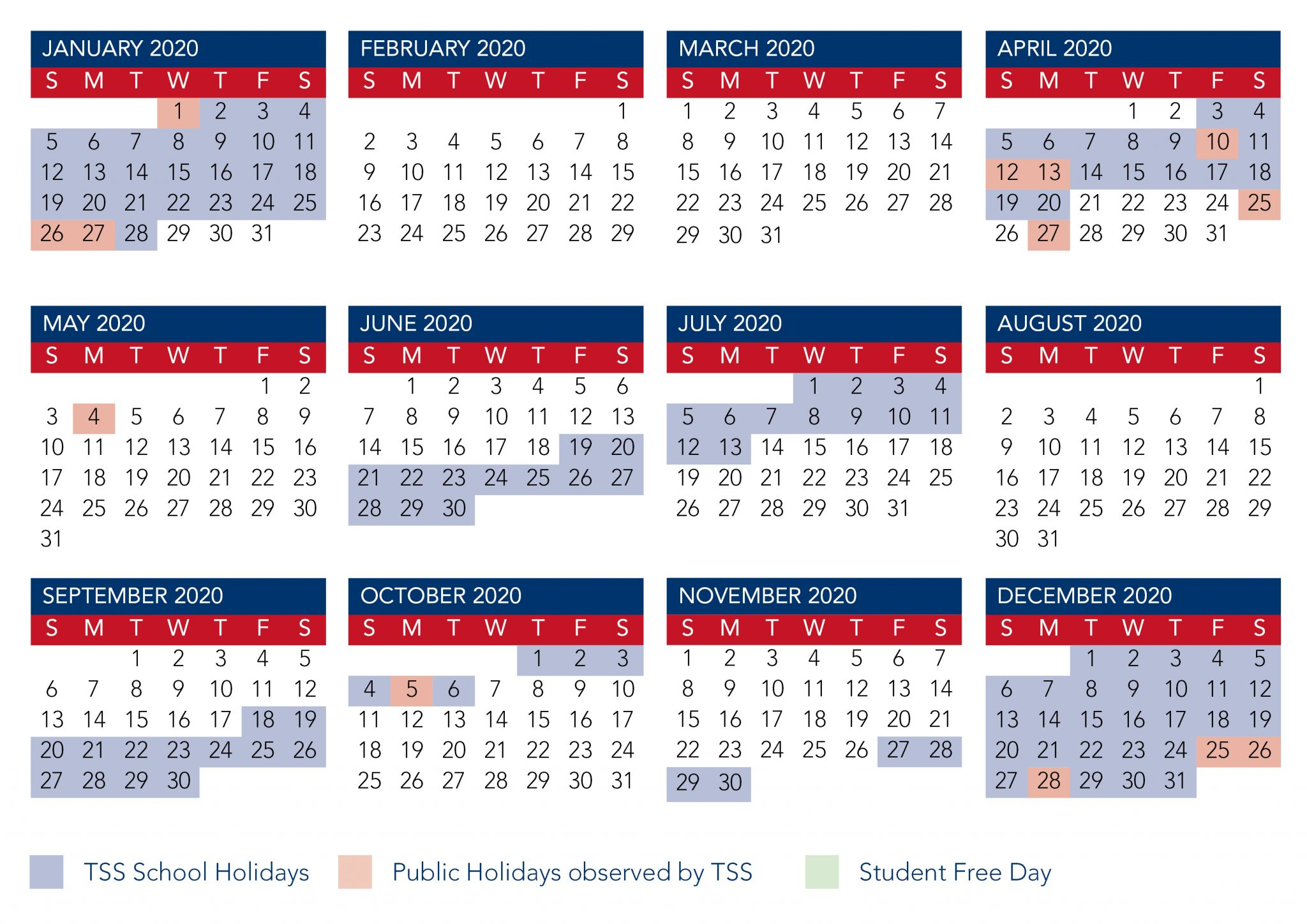 Printable Calendar 2020 Queensland | Printable Calendar 2020