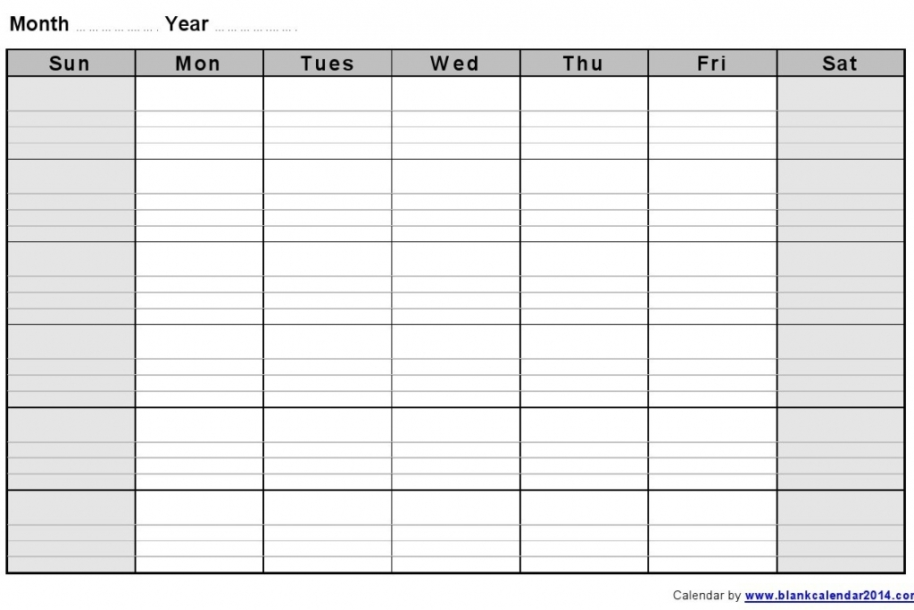 Printable Work Week Calendar – Calendar Template 2020