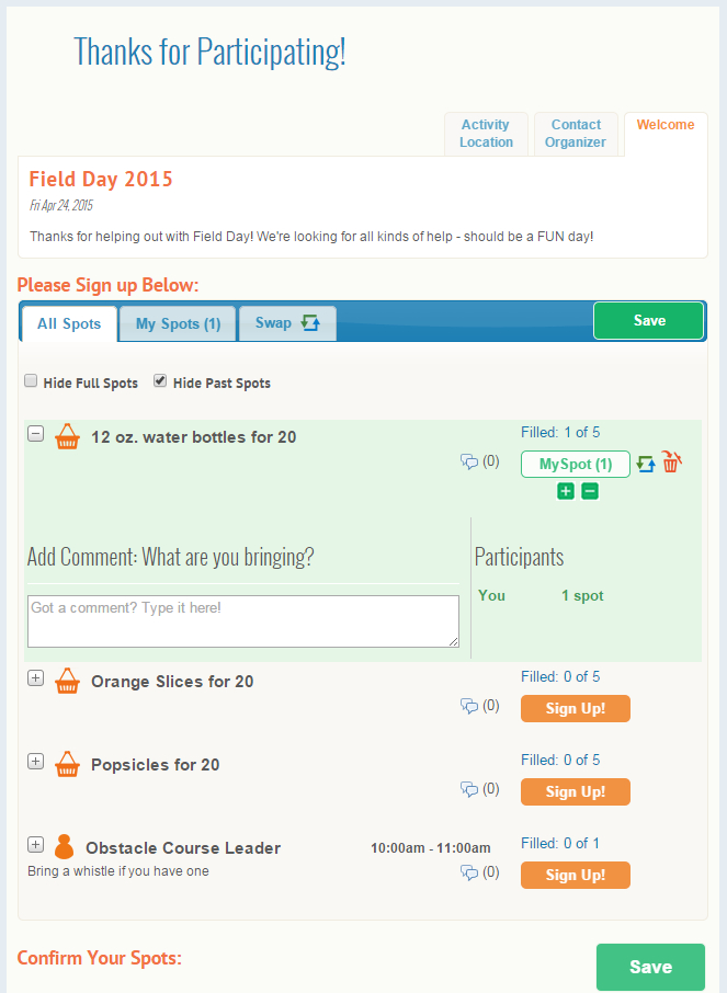 Schedule Field Day Volunteers With Free Online Sign-Ups