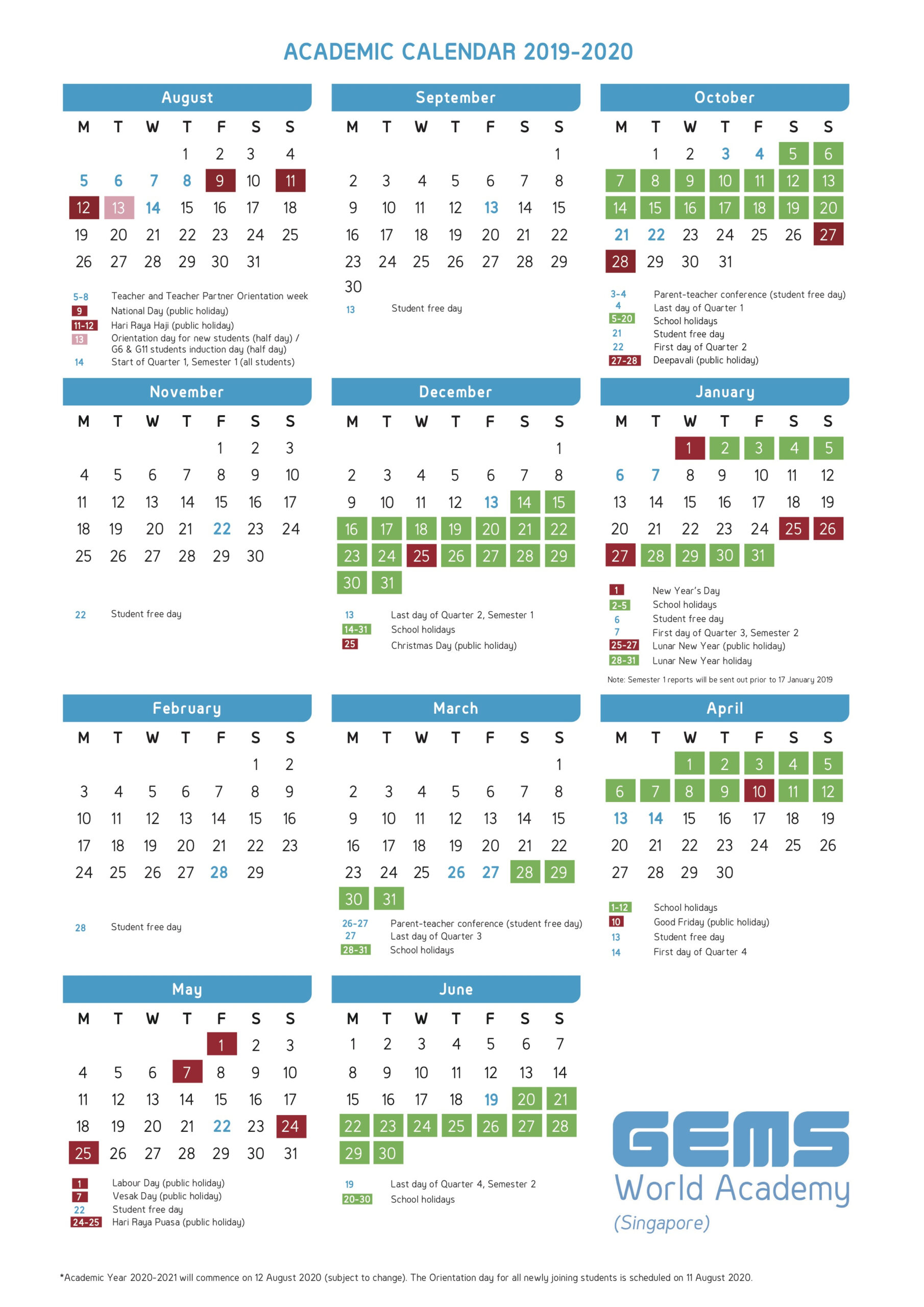 School Terms 2020 South Africa | Calendar For Planning