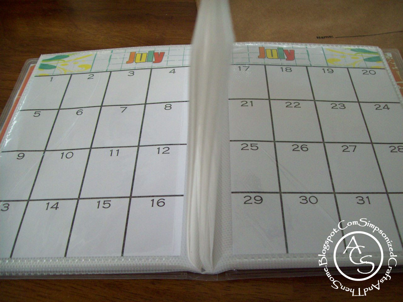 Free Printable Calendar Booklet