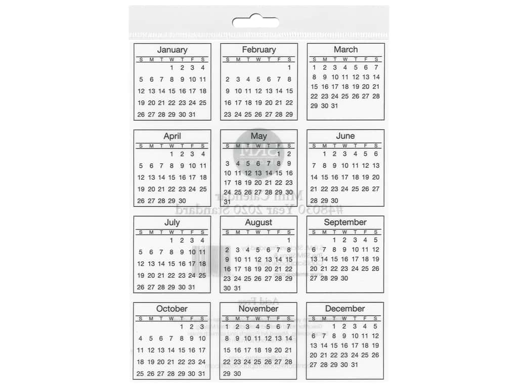 Srm Press Sticker Calendar Mini 2020 Standard -- Createforless