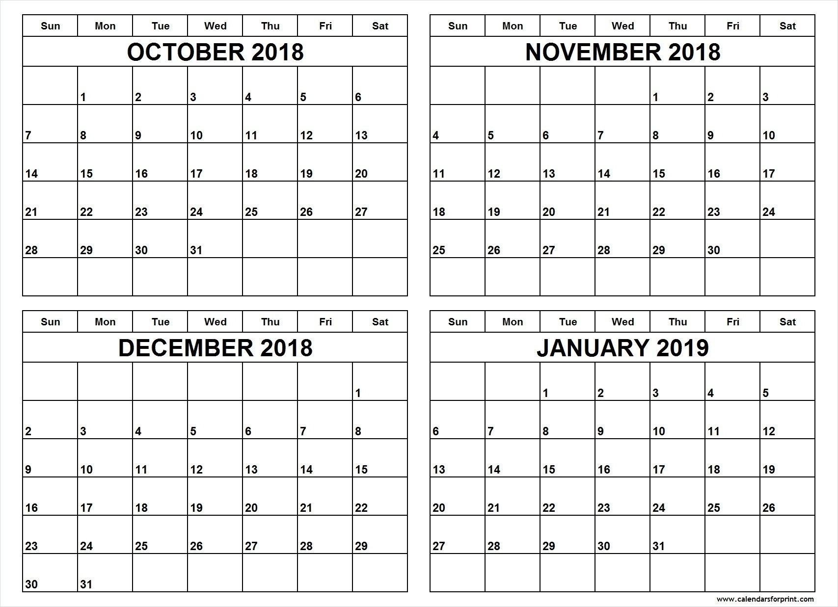Take Calendar November December 2019 January 2019 ⋆ The