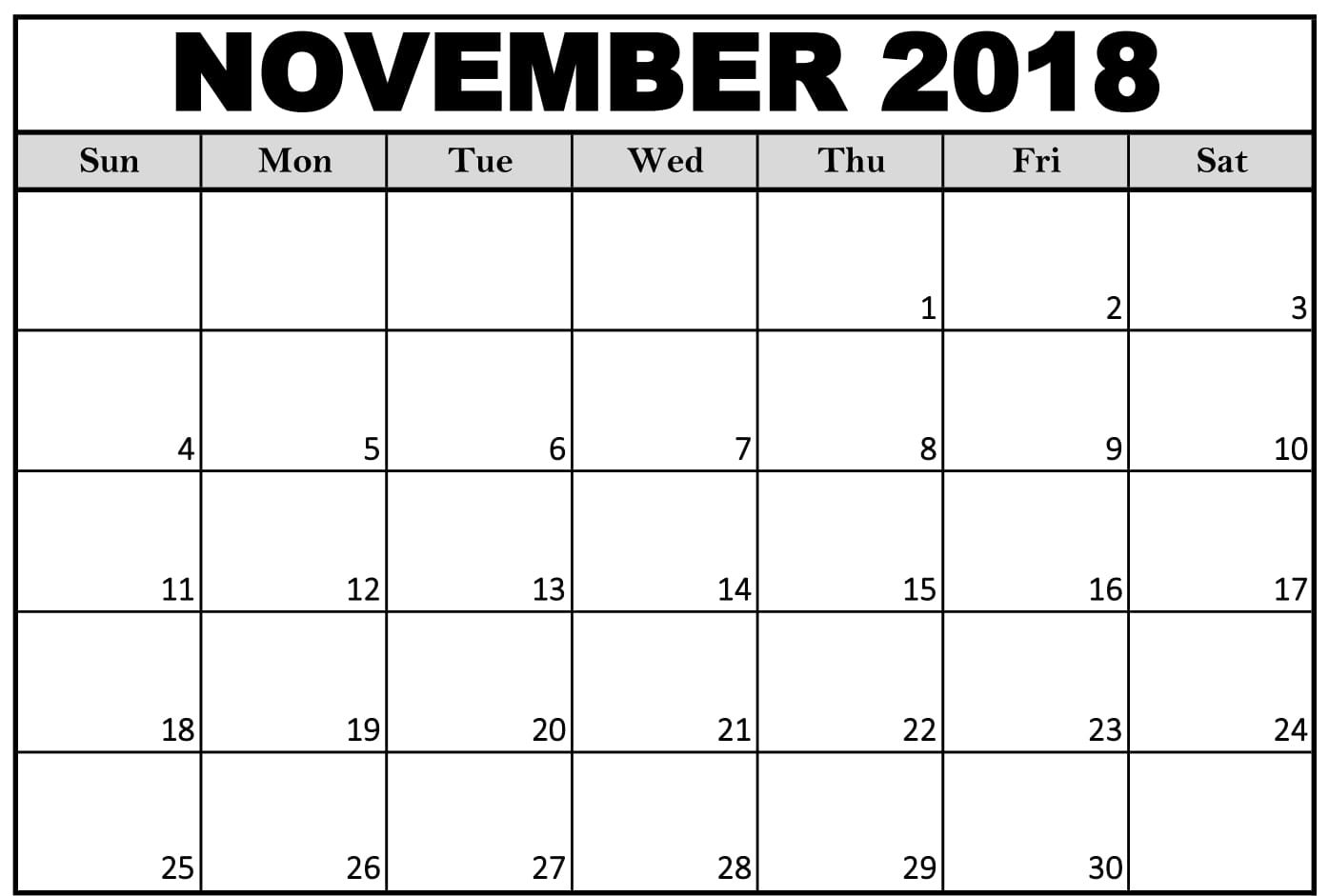 Take Calendar To Print For November And December 2019