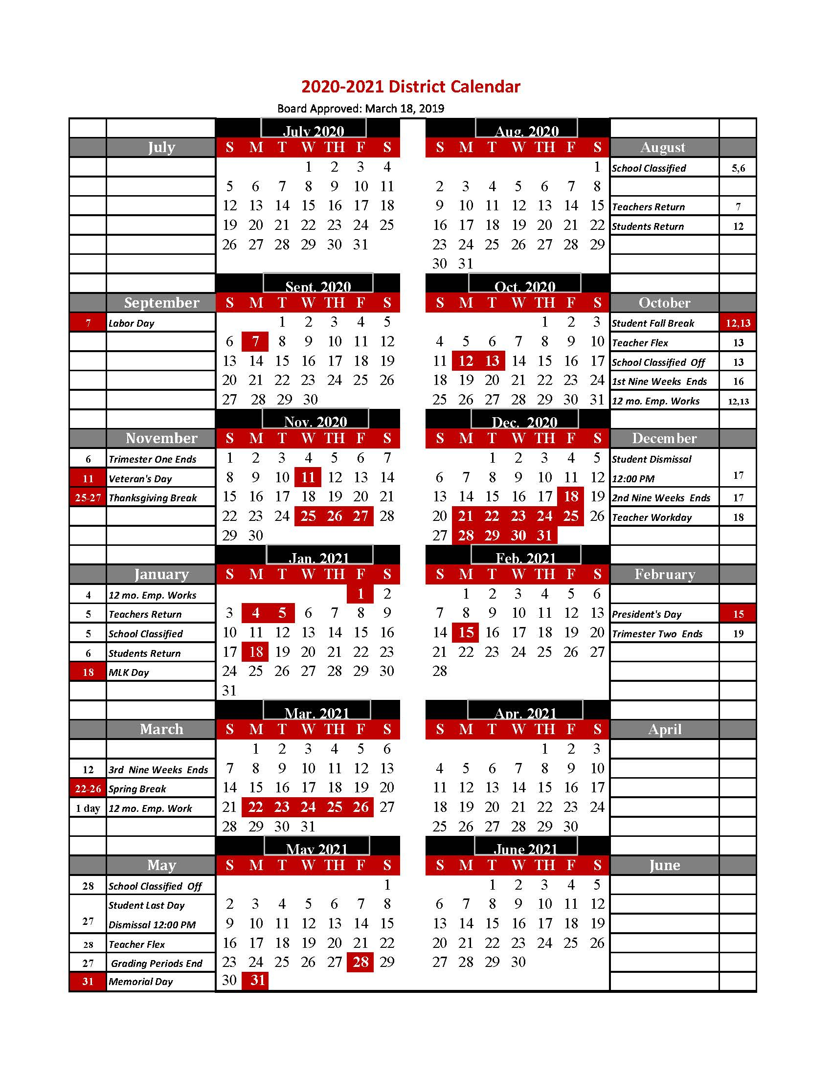 4 Year Calendar 2020 To 2021 Calendar Printables Free Templates