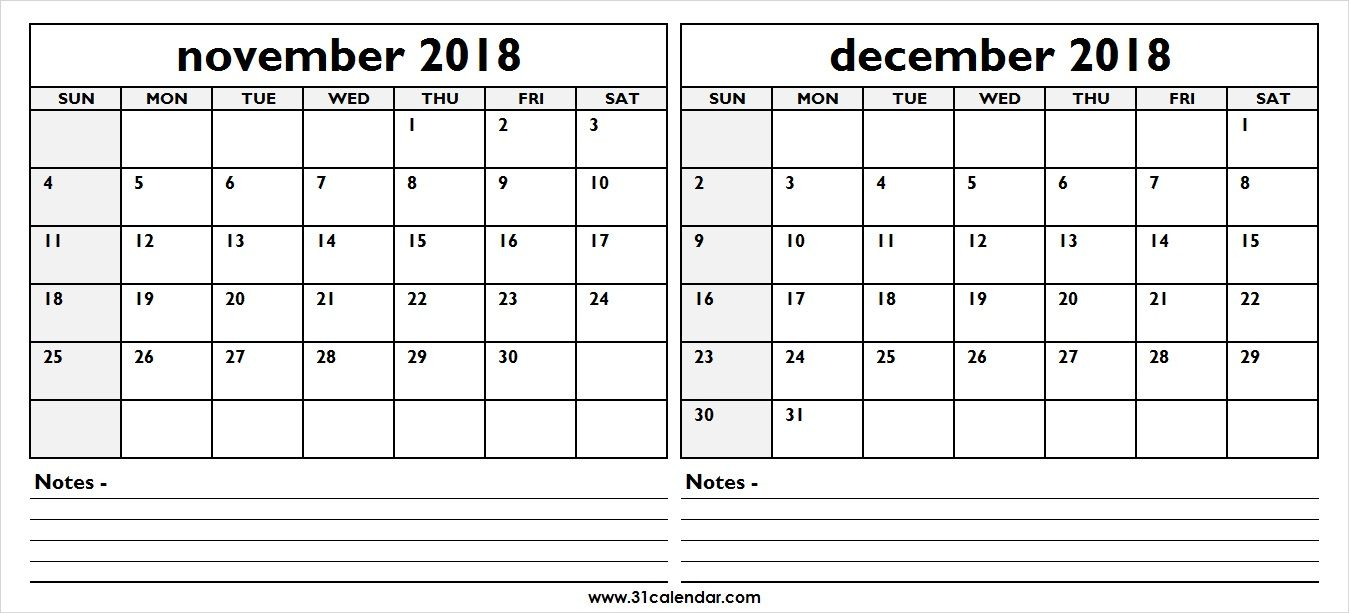 Print Calendar November December January Calendar Printables Free