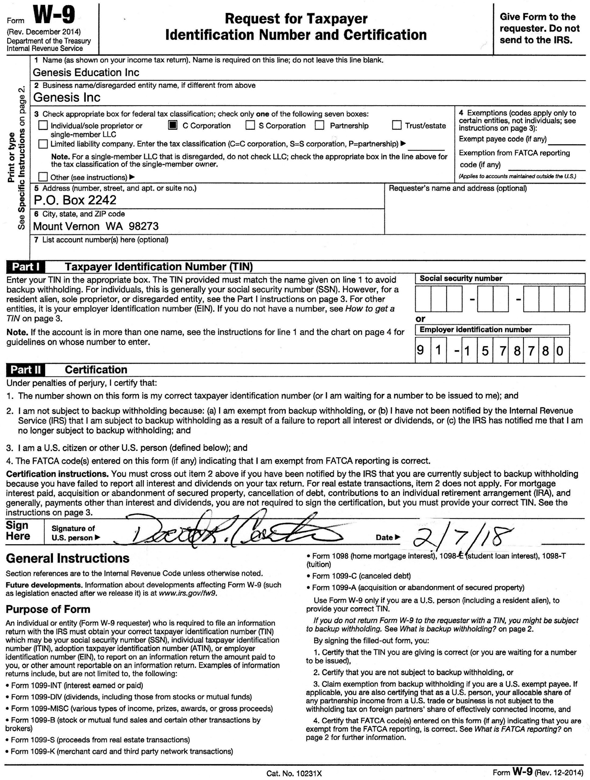 W-9 Form 2020 Printable Pdf Irs | Calendar Template