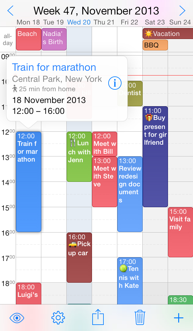 Weekcal Bv Releases Week Calendar 7 For Iphone, Free