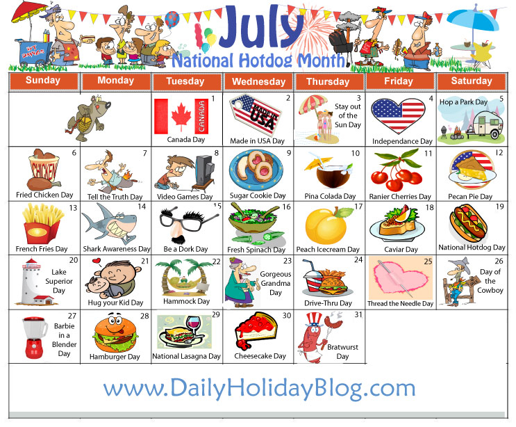 Year Calendar Of National Days Calendar Printables Free Templates