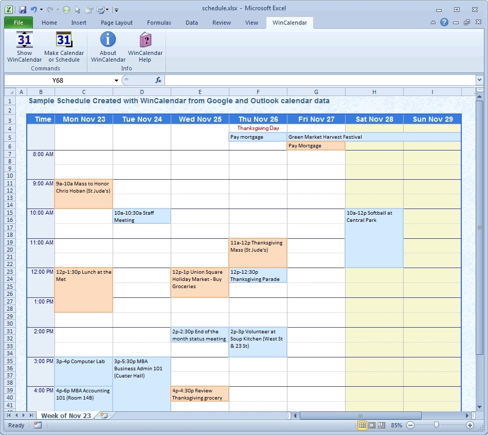 How To Include Calendar In Excel