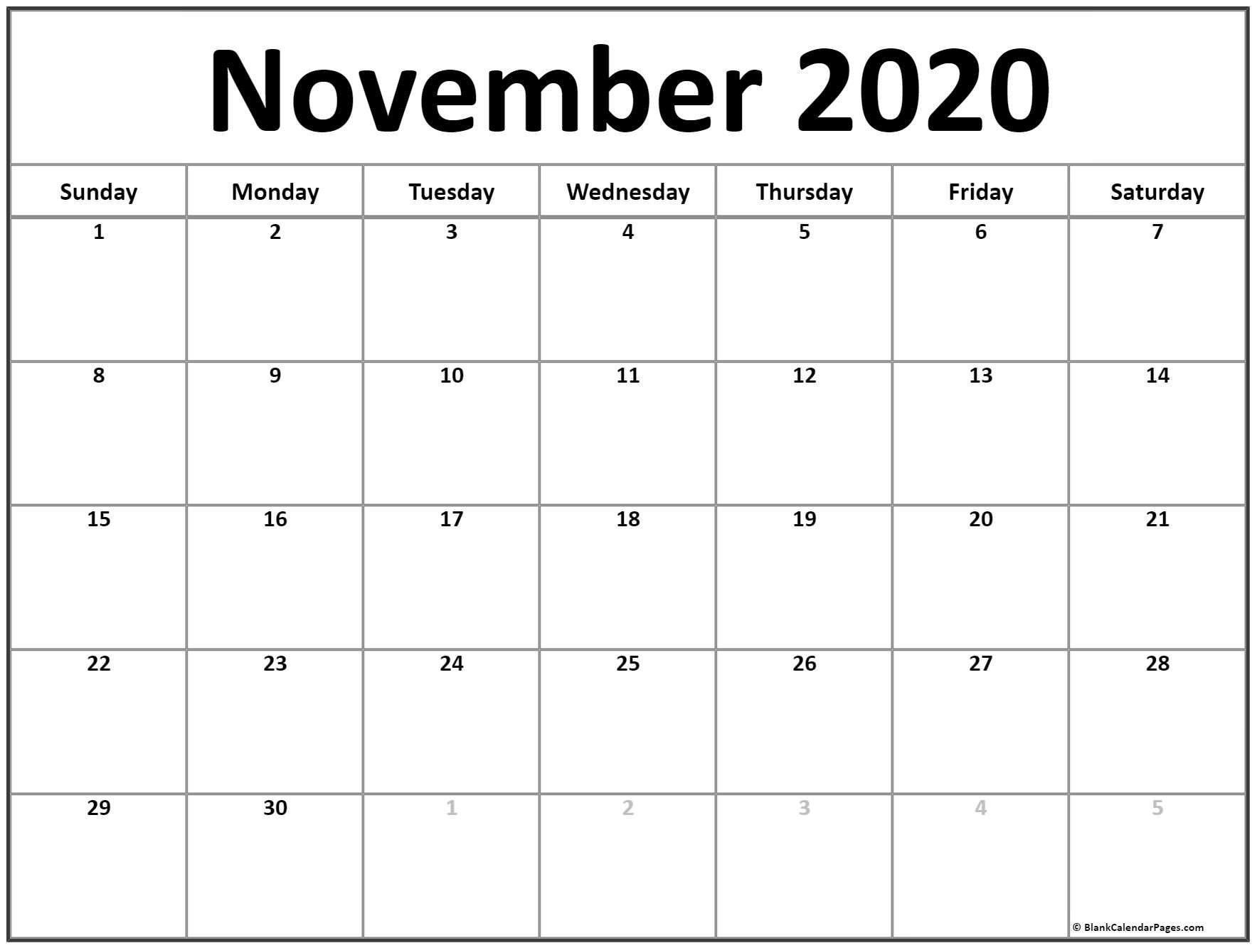 Zodiac Calendar November 2020 | Month Calendar Printable