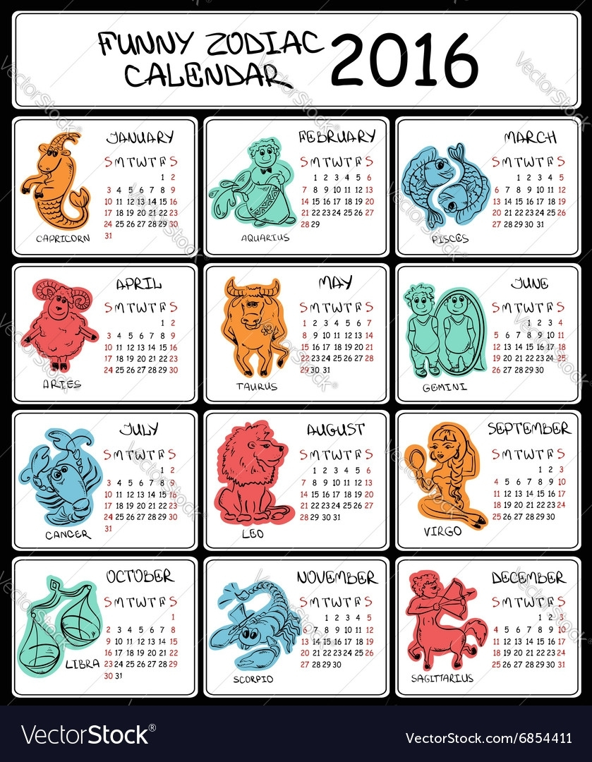 Zodiac Calendar Signs Dates | Calendar Printables Free Templates