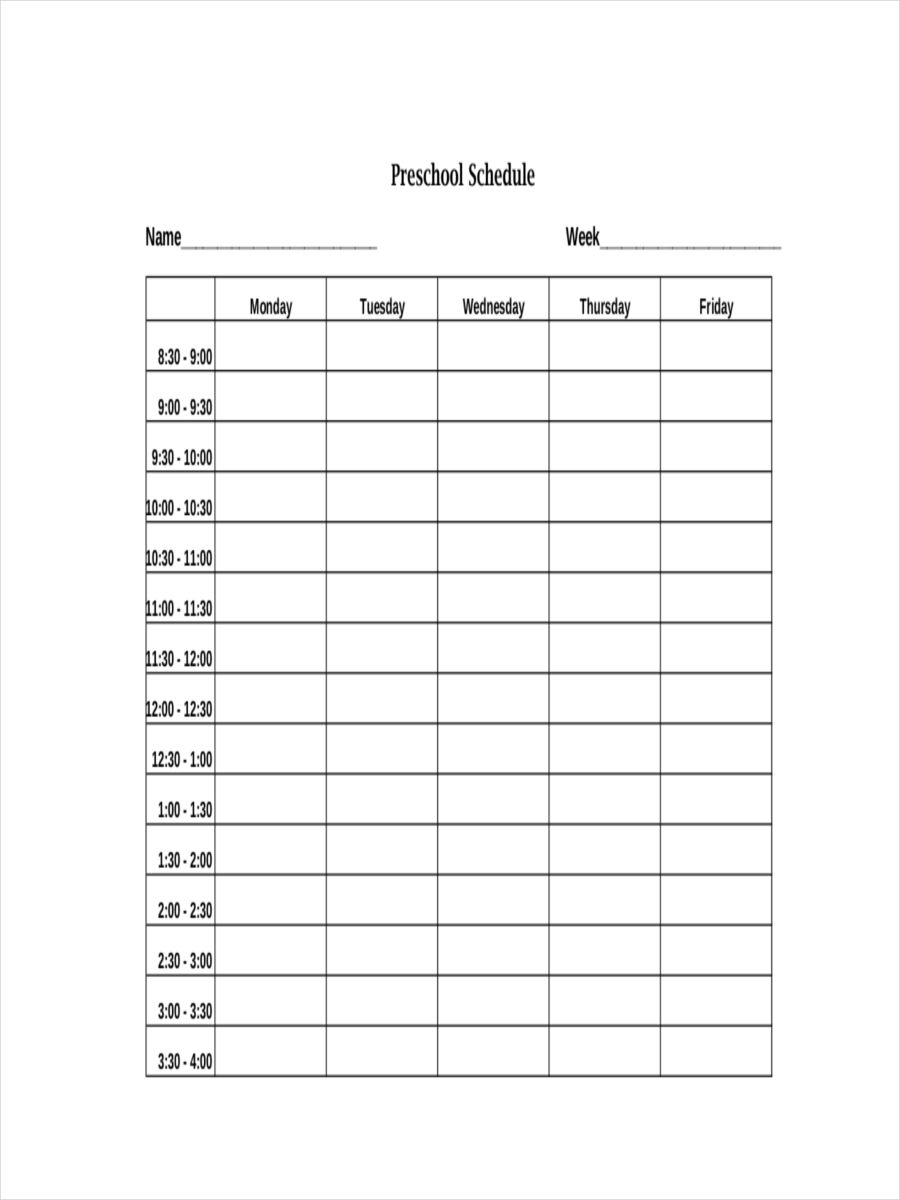 11 Google Docs Schedule Template In 2020 | Schedule Template