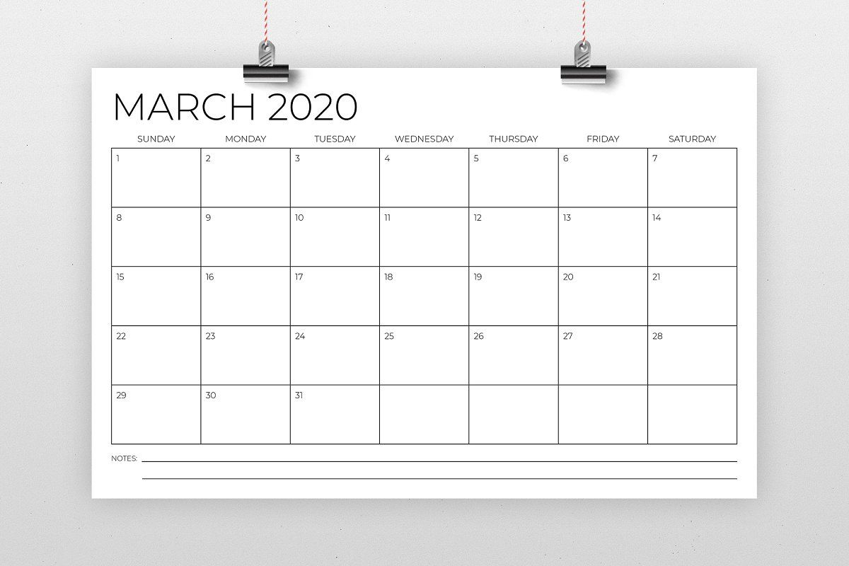 11 X 17 Inch Modern 2020 Calendar In 2020 | Calendar