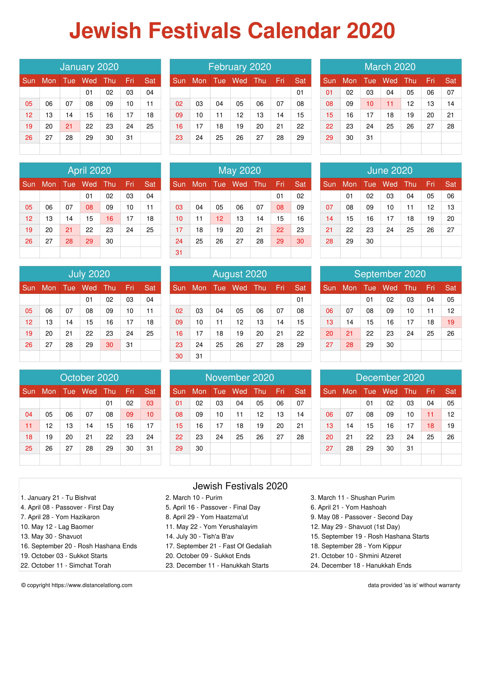 Jewish Calendar 2021 Pdf | Calendar Printables Free Templates