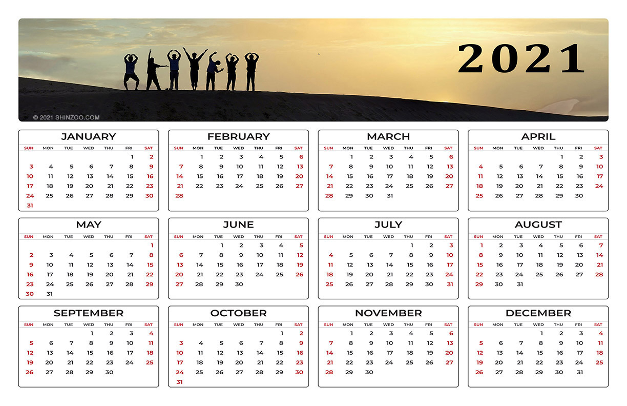 2021 Calendar Printable 11X17 Planner Template