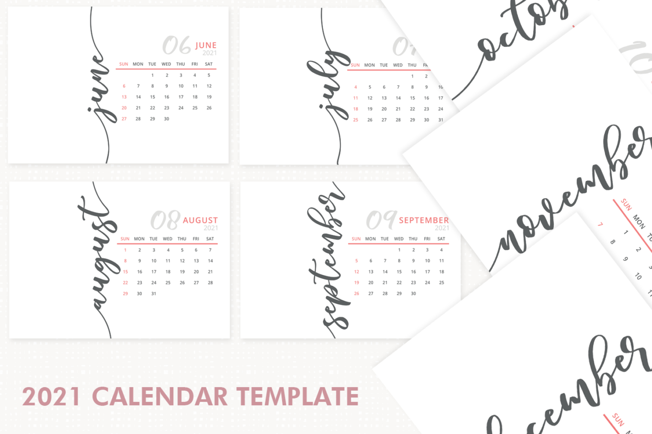 2021 Calendar Template Desk Calendar 2021 Printable