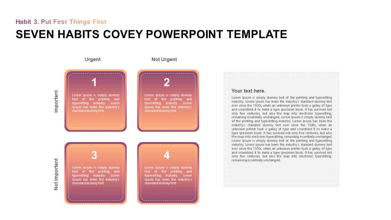 7 Effective Habits Stephen Covey Ppt Template | Slidebazaar