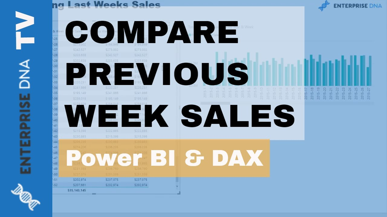 Calculating Weekly Sales Wdax In Power Bi | Enterprise Dna