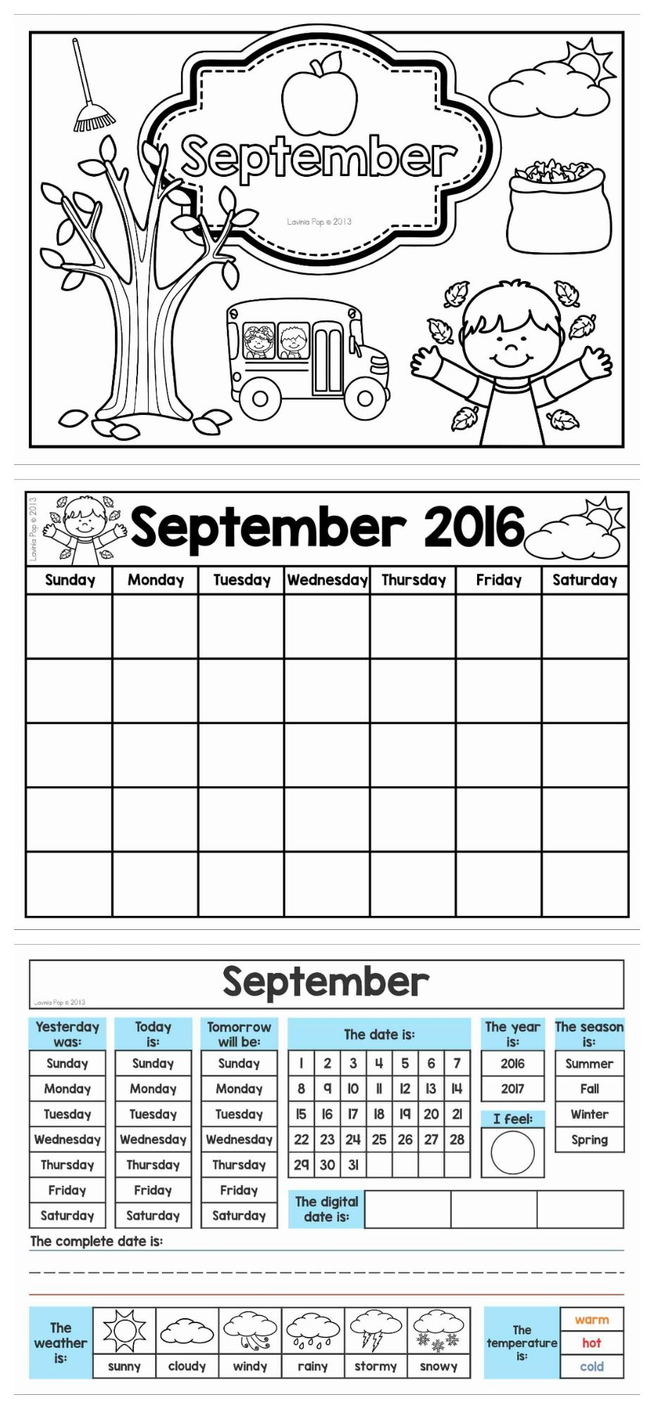 Calendar And Weather Journal. Get The Pages For September