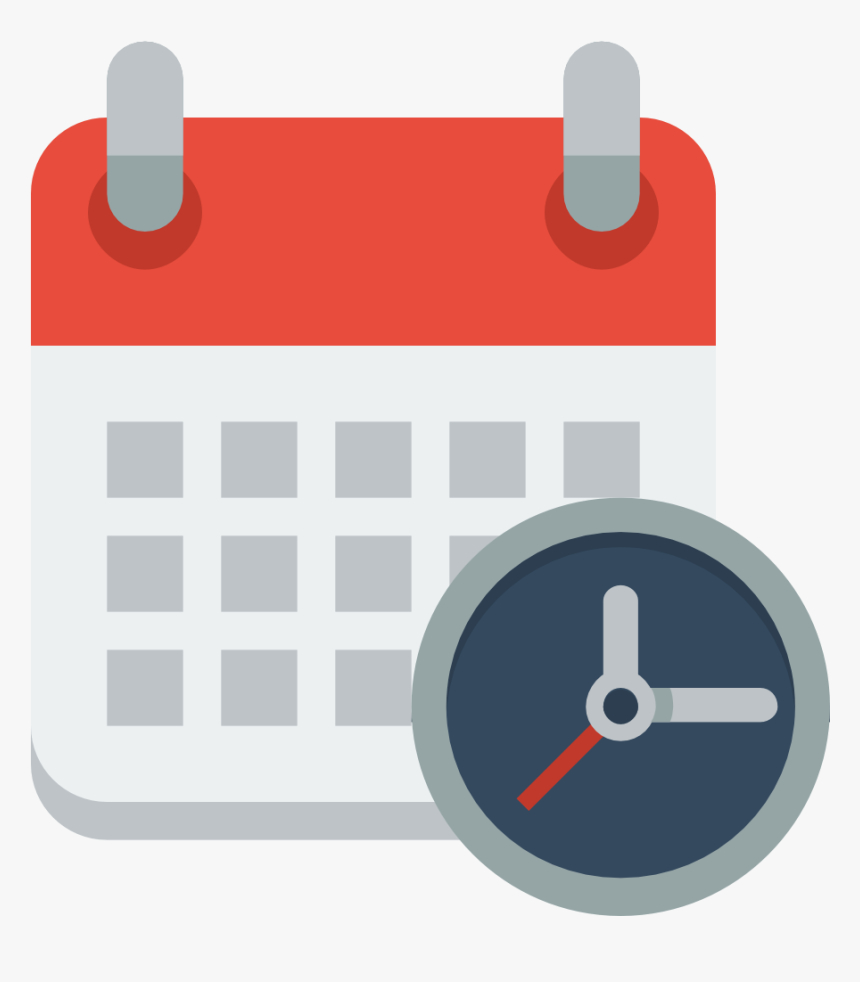 Calendar Clock Icon - Date N Time Icon Hd Png Download