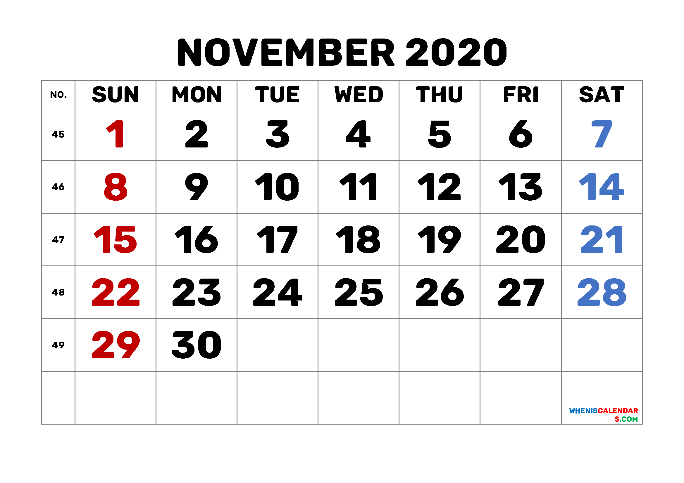 Calendar October 2020 Printable Free 6 Templates