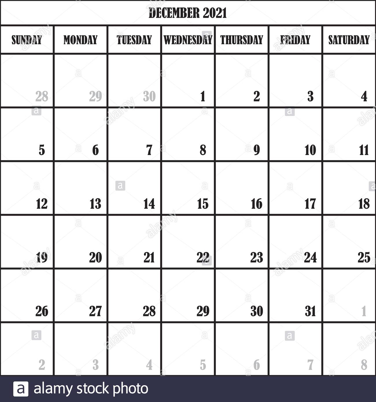 Calendar Planner Month December 2021 On Transparent