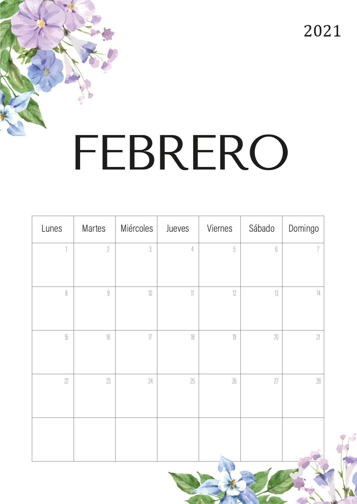 Calendario Noviembre 2021 Editable 