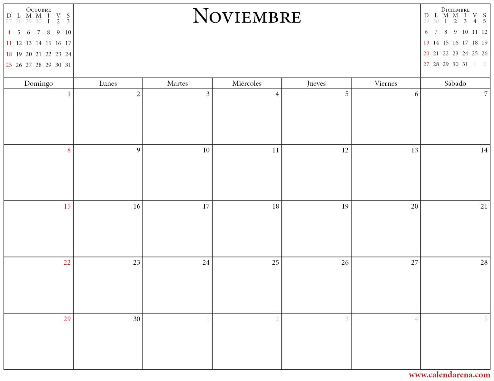 Calendario Noviembre 2021 Editable | Calendar Printables Free Templates