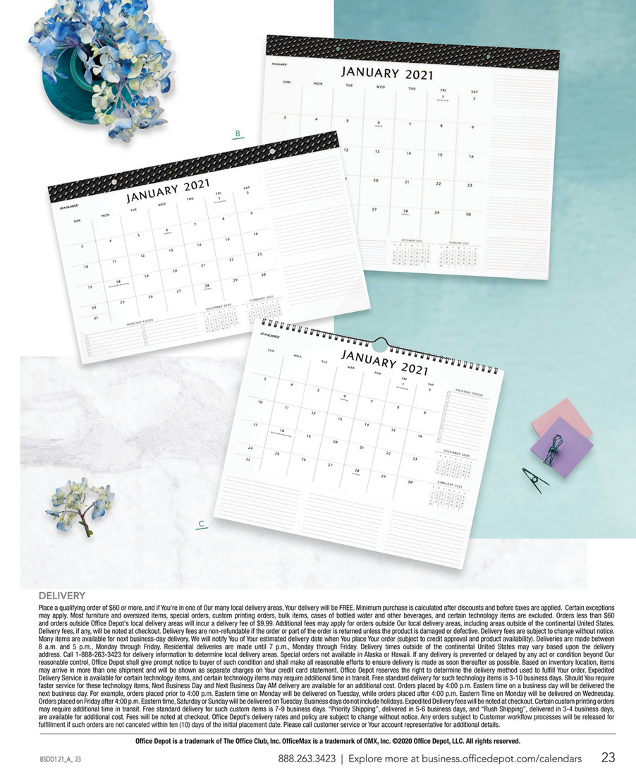 Calendars &amp; Planners 2021 - Page 30-31