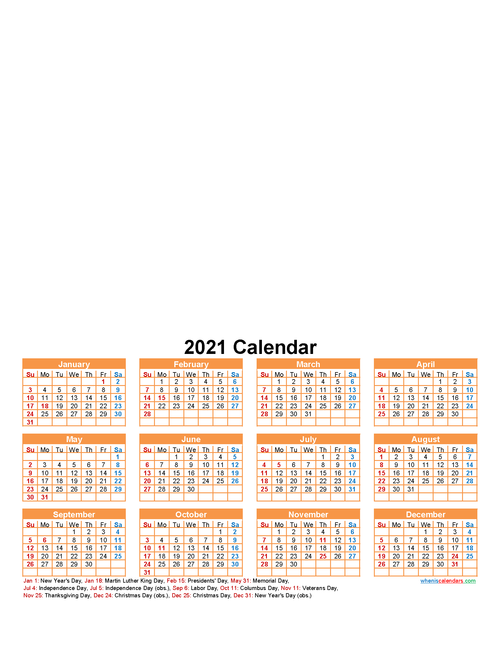 Create Your Own Photo Calendar Online Free 2021 - Template