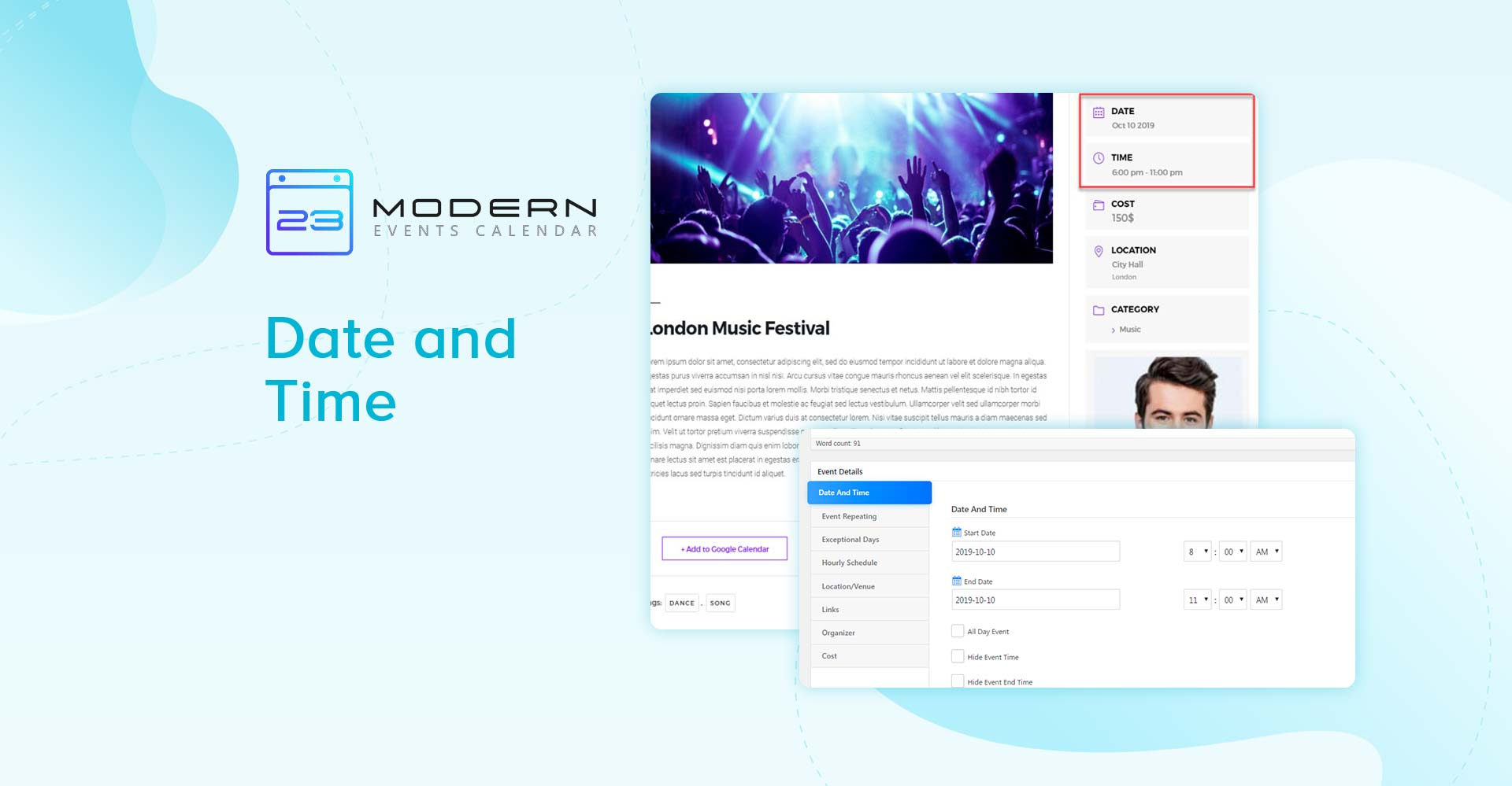 Date And Time - Modern Events Calendar