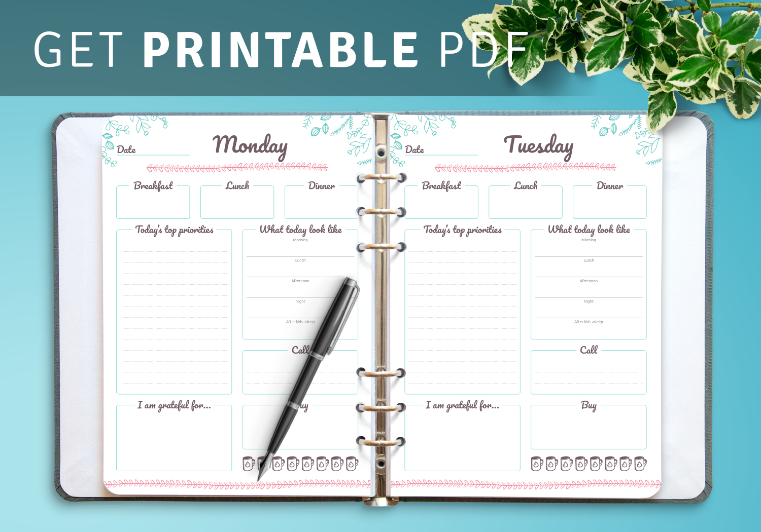 7 Habits Planner Template Printable | Calendar Printables Free Templates