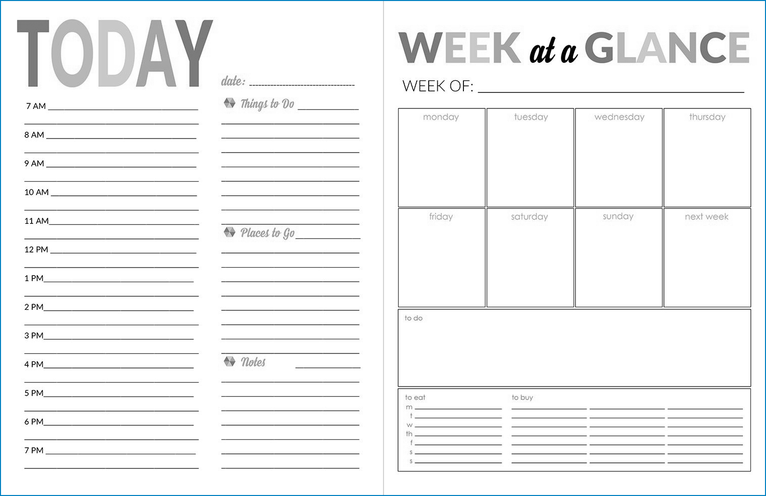 √ Free Printable Daily Calendar Template | Templateral