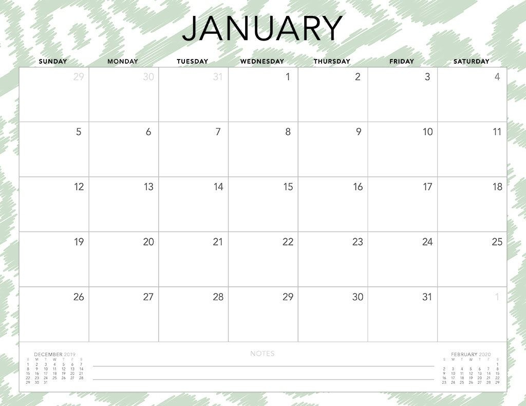 Extraordinary Free Printable Monthly Calendar 2020 In 2020