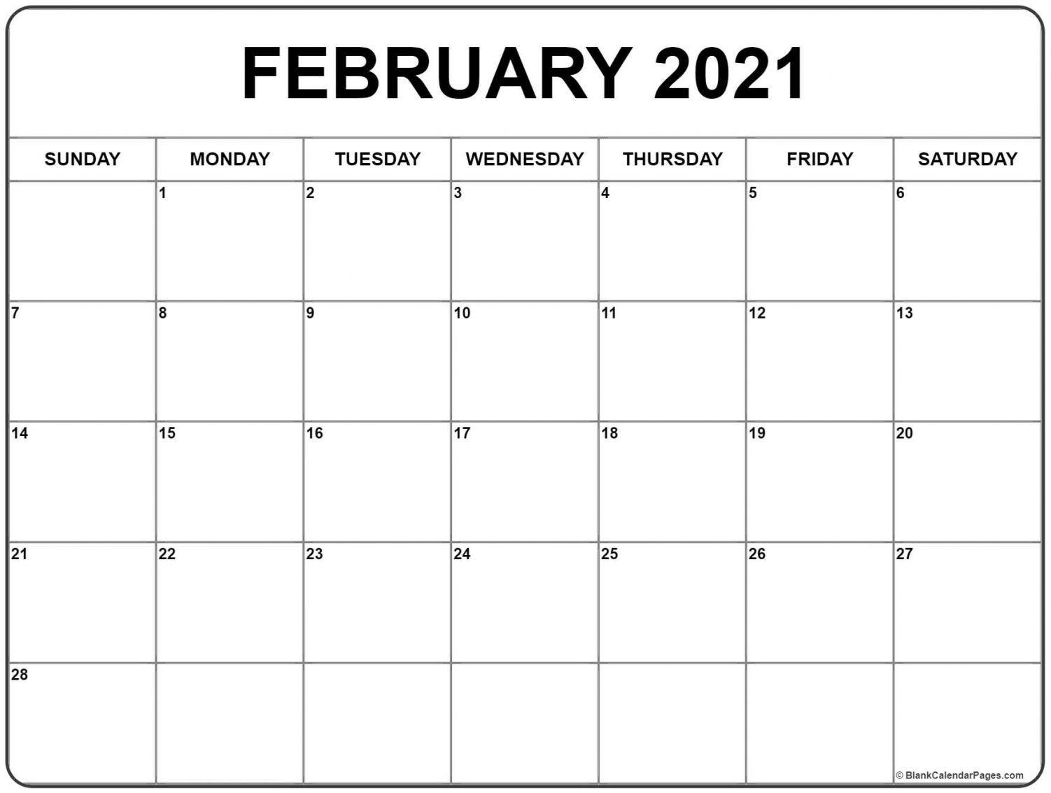 February 2021 Calendar Templates In 2020 | Calendar