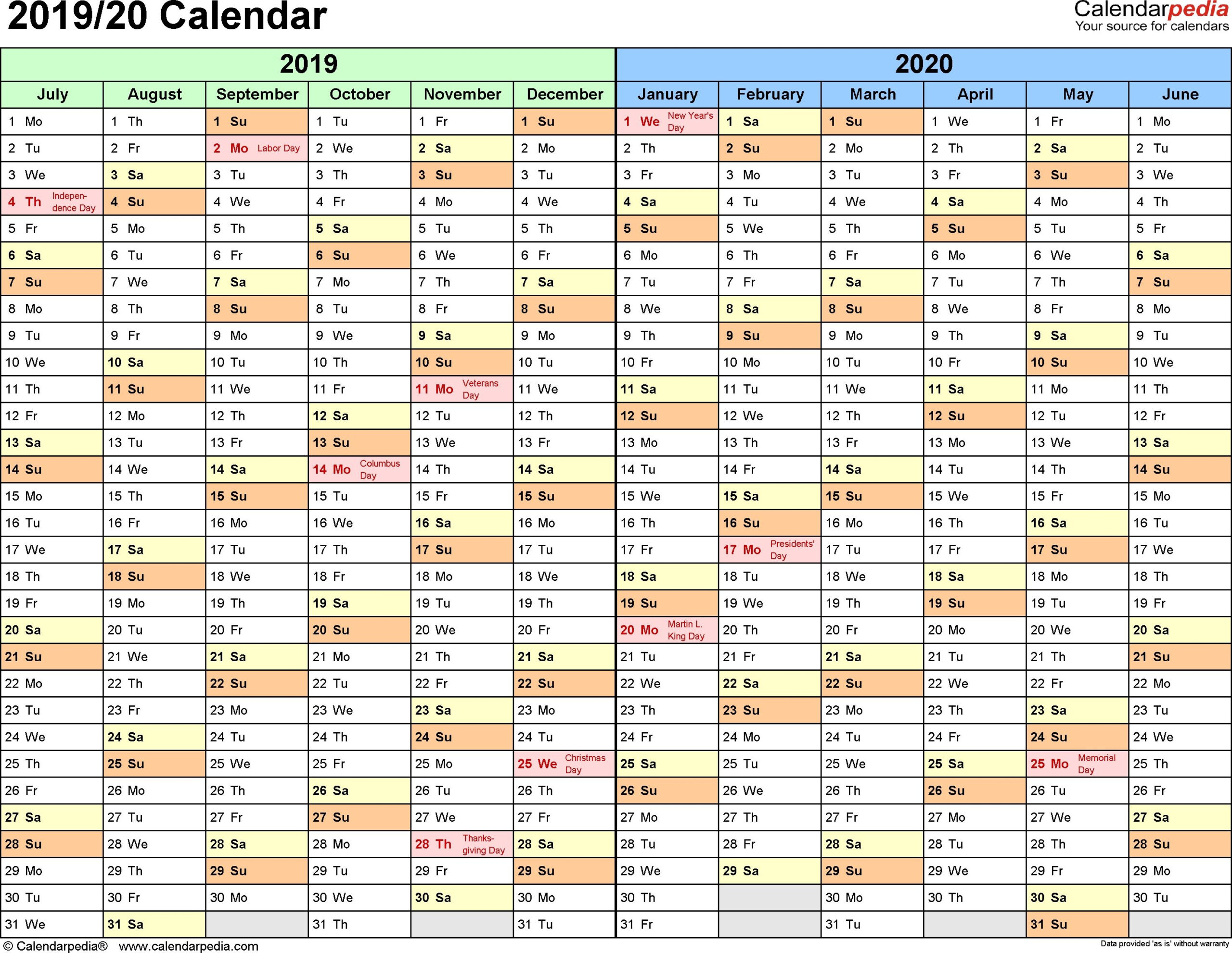 Financial Week Calendar 2019 2020 In 2020 | Calendar