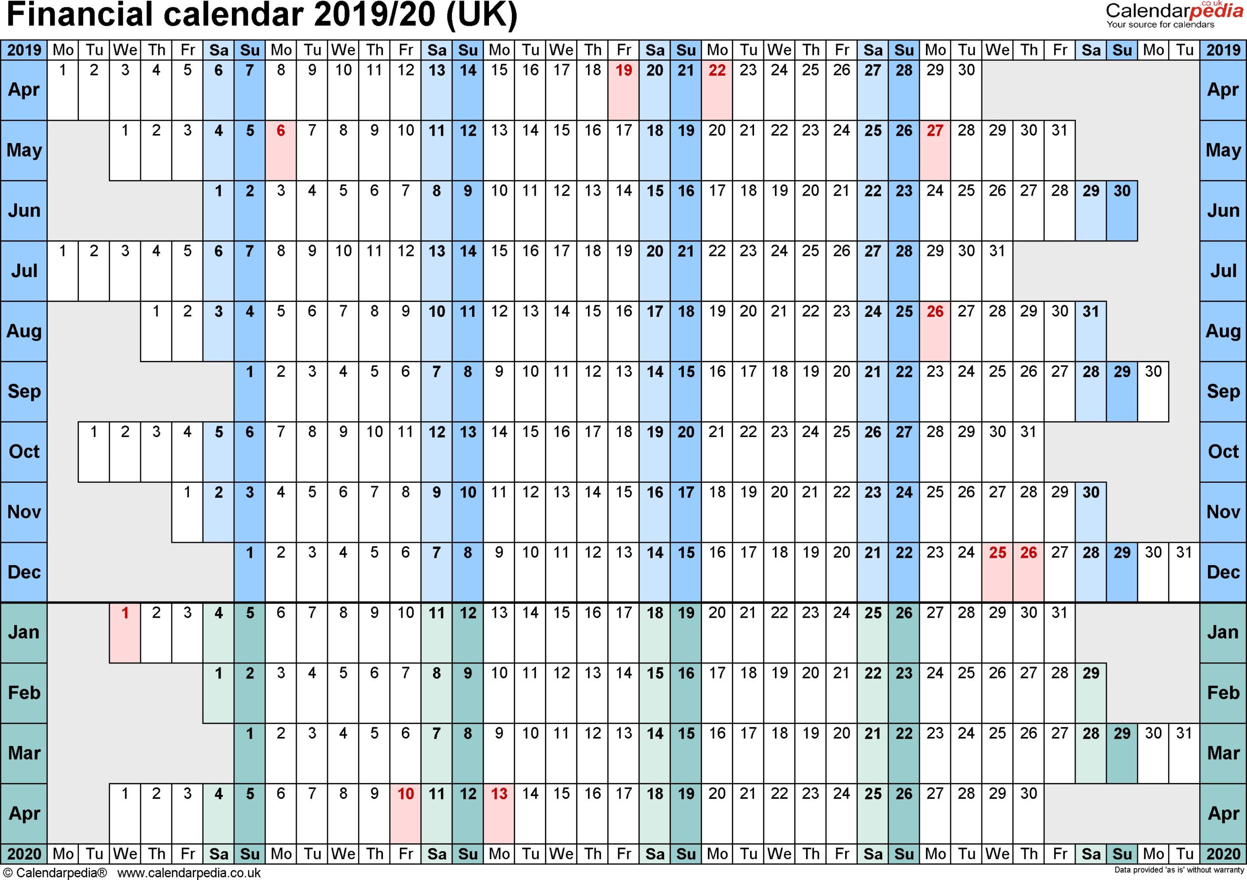 Financial Week Calendar Uk In 2020 | Calendar Uk Calendar