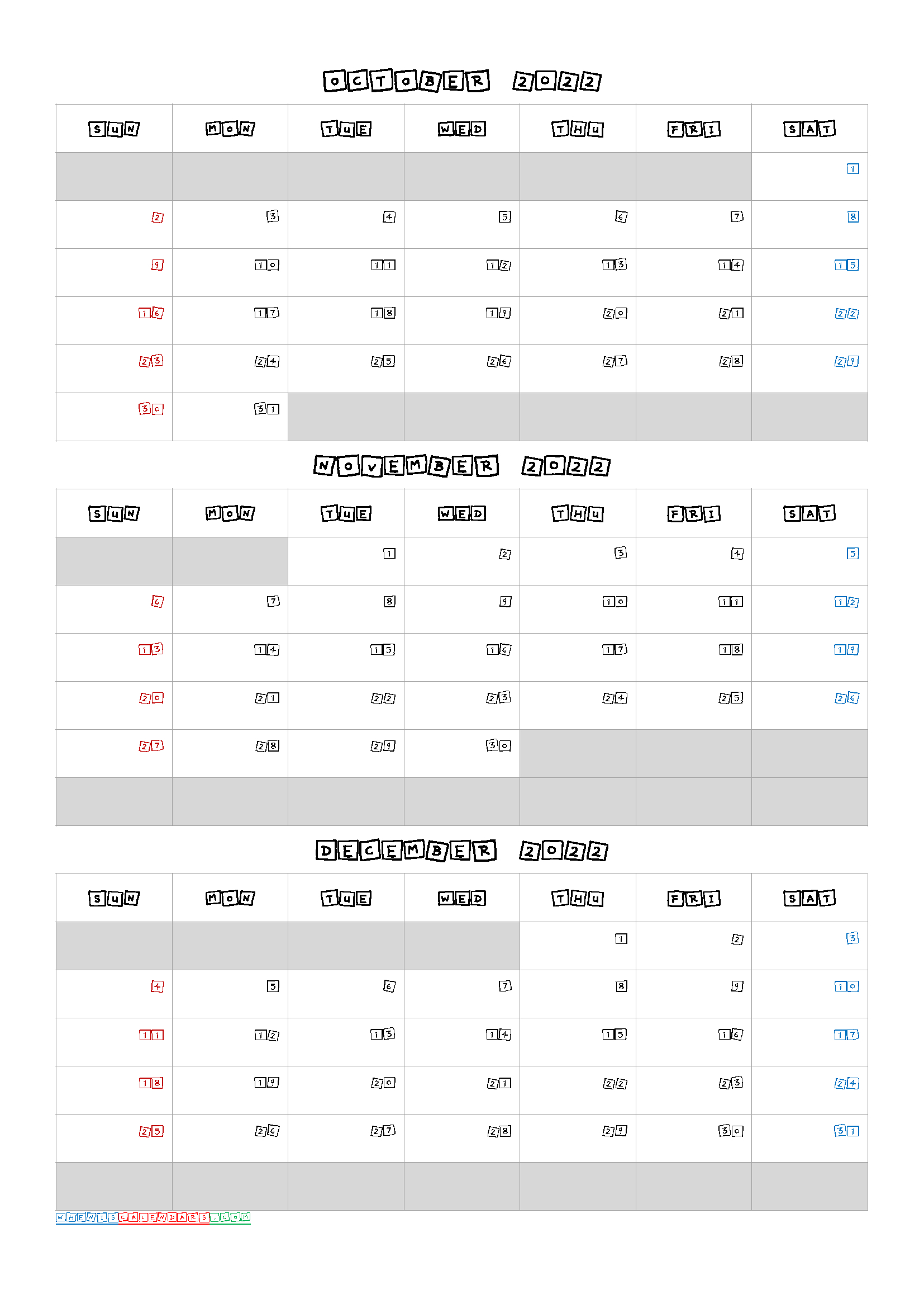 2021 4Th Quarter Calendar | Calendar Printables Free Templates