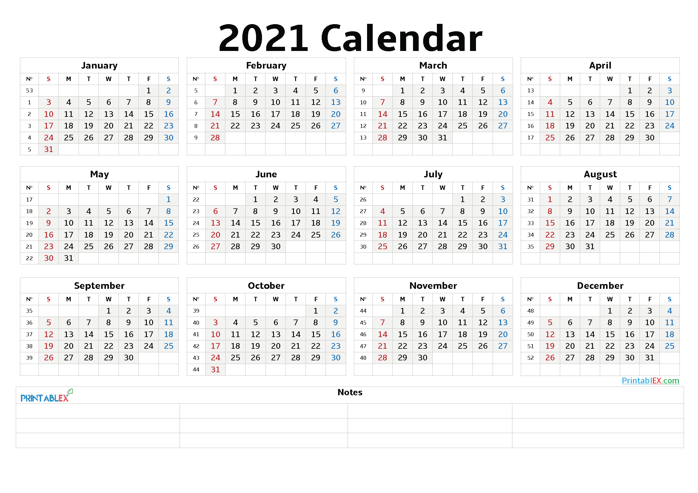 Free Cute Printable Calendar 2021