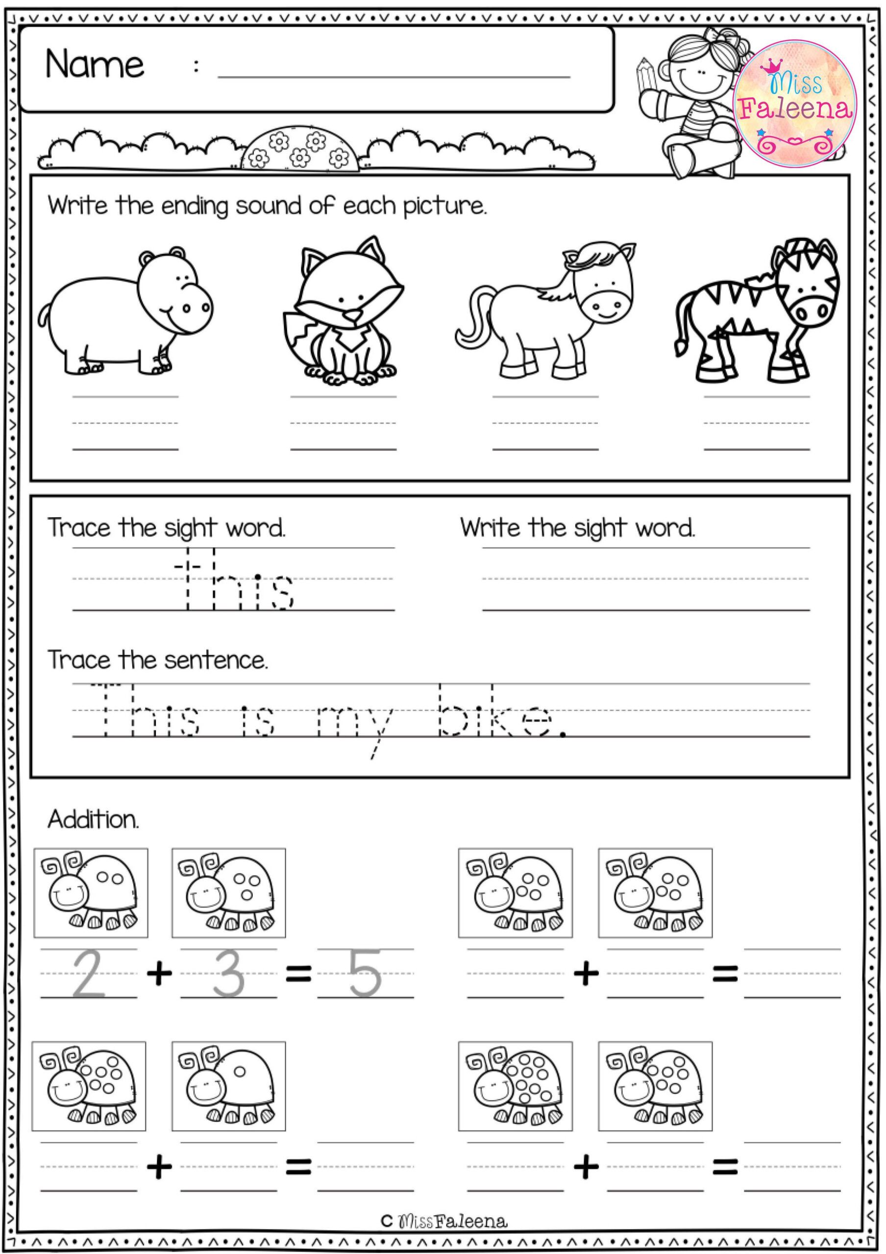 Free First Grade Morning Work Includes 20 Pages Of Morning