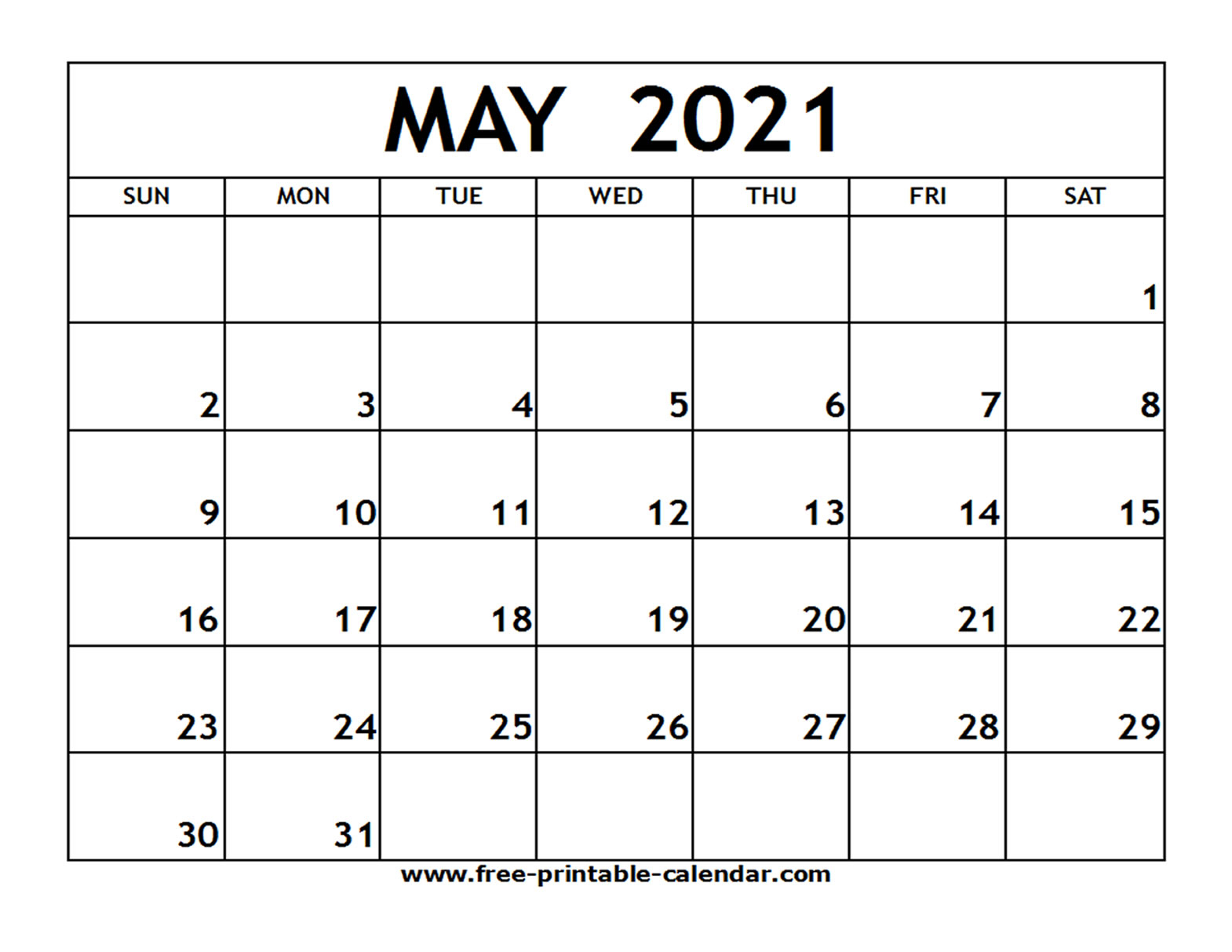 2021 Printable Calendar Free | Calendar Printables Free ...