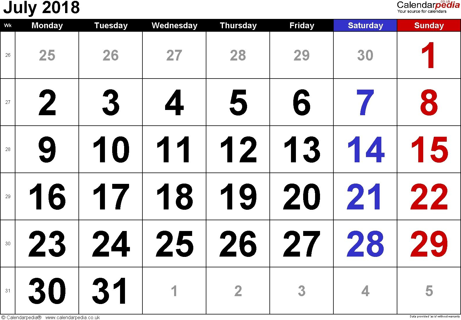 Free Printable Calendar Large Numbers In 2020 | Printable