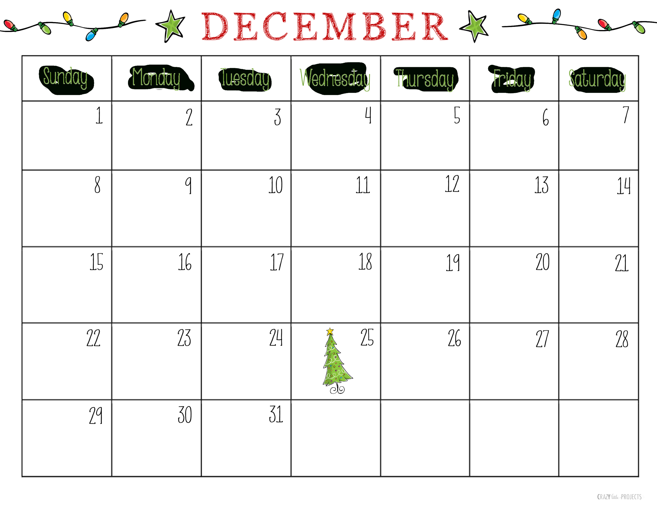 Free Printable Christmas Planner | Printable December